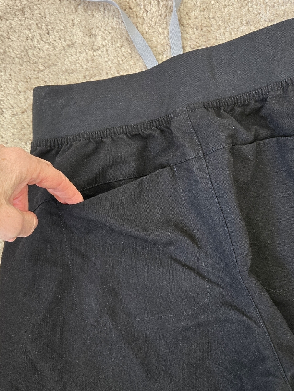 Figs Women Size S/P BLACK High Waisted Isabel Wide Leg Scrub Pants Pockets Work - Picture 12 of 16